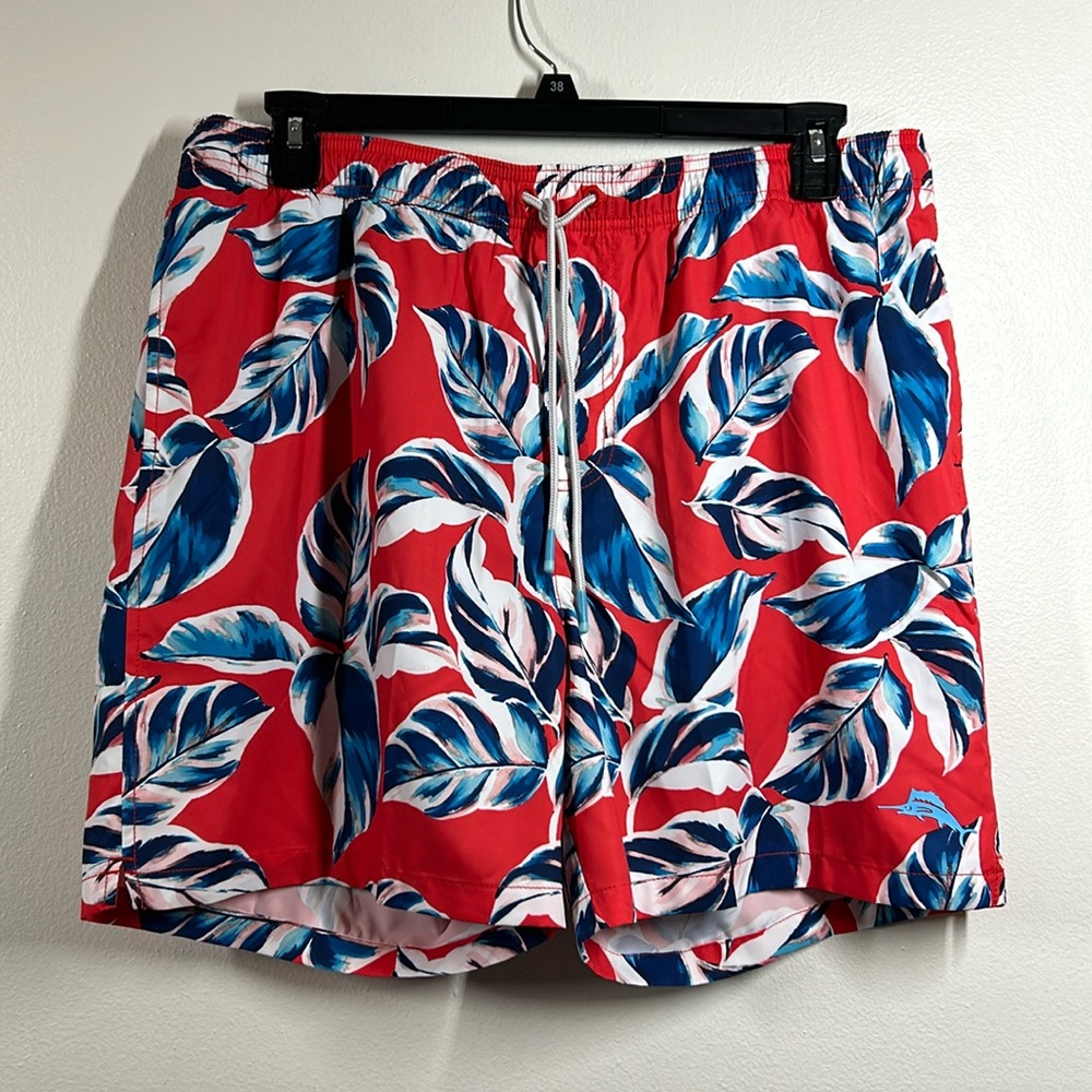 Tommy Bahama Naples Harbor Leaves Swim Trunks NWT Recycled Materials Large